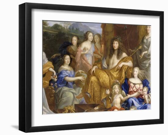 La Famille de Louis XIV en 1670 représentée en Travestis mythologiques-Jean Nocret-Framed Giclee Print