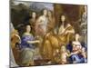 La Famille de Louis XIV en 1670 représentée en Travestis mythologiques-Jean Nocret-Mounted Giclee Print
