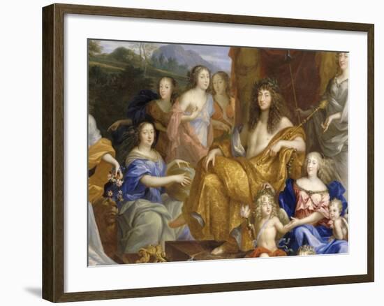 La Famille de Louis XIV en 1670 représentée en Travestis mythologiques-Jean Nocret-Framed Giclee Print