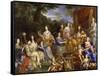 La Famille de Louis XIV en 1670 représentée en Travestis mythologiques-Jean Nocret-Framed Stretched Canvas