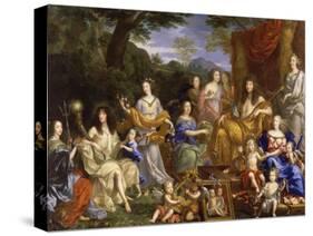 La Famille de Louis XIV en 1670 représentée en Travestis mythologiques-Jean Nocret-Stretched Canvas