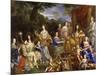 La Famille de Louis XIV en 1670 représentée en Travestis mythologiques-Jean Nocret-Mounted Giclee Print