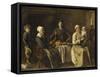 La Famille heureuse ou le retour du baptême-Louis Le Nain-Framed Stretched Canvas