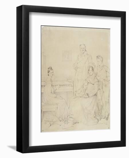 La famille Stamaty-Jean-Auguste-Dominique Ingres-Framed Giclee Print