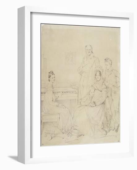 La famille Stamaty-Jean-Auguste-Dominique Ingres-Framed Giclee Print