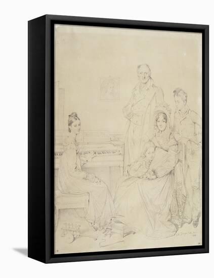 La famille Stamaty-Jean-Auguste-Dominique Ingres-Framed Stretched Canvas