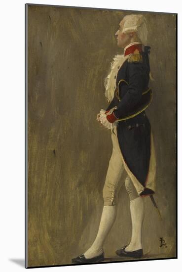 La Fayette, esquisse pour la Voûte d'acier, Hôtel de Ville de Paris-Jean-Paul Laurens-Mounted Giclee Print