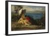 La femme à l'ombrelle, baie de Douarnenez, 1872-Jules Breton-Framed Giclee Print