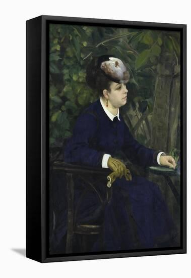 La Femme a La Mouette, 1868-Pierre-Auguste Renoir-Framed Stretched Canvas