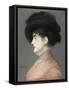 La femme au chapeau noir : portrait d'Irma Brunner la Viennoise-Edouard Manet-Framed Stretched Canvas