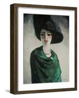 La Femme au Chapeau Noir-Kees van Dongen-Framed Art Print