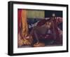 'La femme au perroquet', 1827, (1937)-Eugene Delacroix-Framed Giclee Print