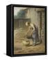 La femme au puits-Jean-François Millet-Framed Stretched Canvas