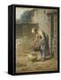 La femme au puits-Jean-François Millet-Framed Stretched Canvas