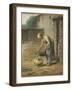 La femme au puits-Jean-François Millet-Framed Giclee Print