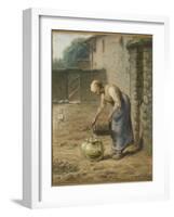 La femme au puits-Jean-François Millet-Framed Giclee Print