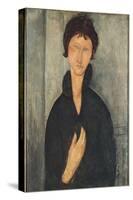 La femme aux yeux bleus-Amedeo Modigliani-Stretched Canvas