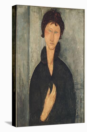 La femme aux yeux bleus-Amedeo Modigliani-Stretched Canvas