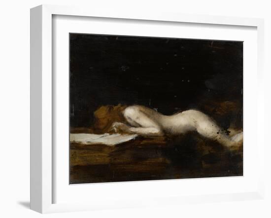 La femme qui lit : La Liseuse (recto)-Jean Jacques Henner-Framed Giclee Print