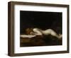 La femme qui lit : La Liseuse (recto)-Jean Jacques Henner-Framed Giclee Print