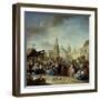 La Feria De Madrid En La Plaza De La Cebada, 1770-1780-Manuel De La Cruz Vazquez-Framed Giclee Print