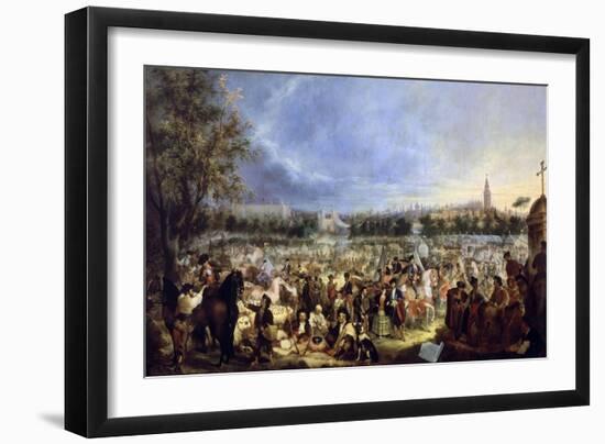 La Feria De Sevilla, 1847-Andres Cortes-Framed Giclee Print