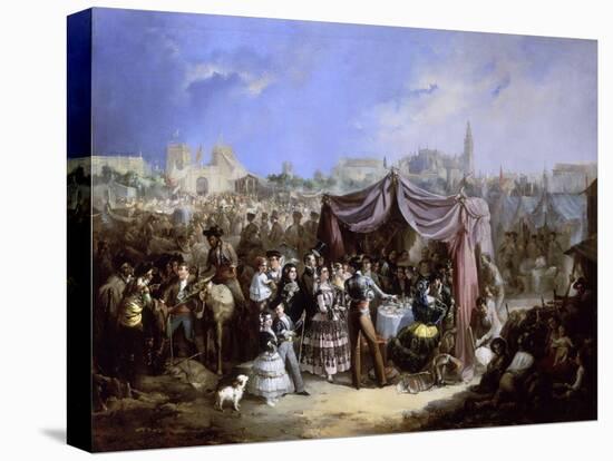 La Feria (De Sevilla), 1853-Manuel Rodriguez de guzman-Stretched Canvas