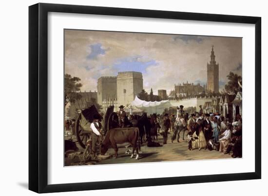 La Feria De Sevilla, 1855-Joaquin Dominguez Becquer-Framed Giclee Print