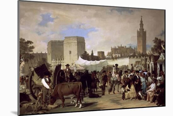 La Feria De Sevilla, 1855-Joaquin Dominguez Becquer-Mounted Giclee Print