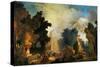 La Fete a St. Cloud, a Celebration in St. Cloud-Jean-Honoré Fragonard-Stretched Canvas