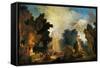 La Fete a St. Cloud, a Celebration in St. Cloud-Jean-Honoré Fragonard-Framed Stretched Canvas