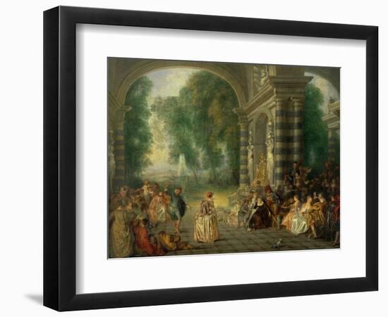 La Fete Champetre, a Country Celebration-Jean Antoine Watteau-Framed Giclee Print