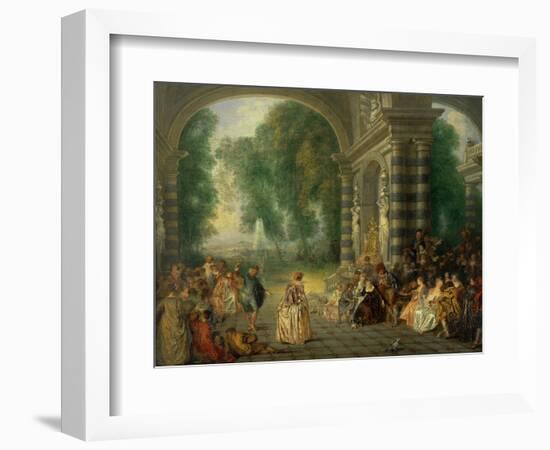 La Fete Champetre, a Country Celebration-Jean Antoine Watteau-Framed Giclee Print