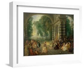 La Fete Champetre, a Country Celebration-Jean Antoine Watteau-Framed Giclee Print