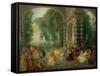 La Fete Champetre, a Country Celebration-Jean Antoine Watteau-Framed Stretched Canvas