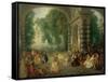 La Fete Champetre, a Country Celebration-Jean Antoine Watteau-Framed Stretched Canvas