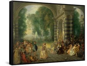 La Fete Champetre, a Country Celebration-Jean Antoine Watteau-Framed Stretched Canvas