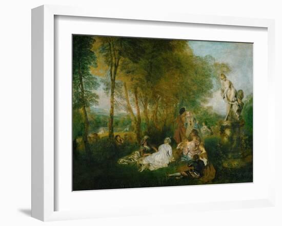 La Fete D'Amour, 1717-Jean Antoine Watteau-Framed Giclee Print