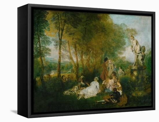 La Fete D'Amour, 1717-Jean Antoine Watteau-Framed Stretched Canvas