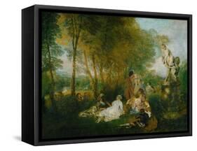 La Fete D'Amour, 1717-Jean Antoine Watteau-Framed Stretched Canvas