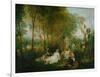 La Fete D'Amour, 1717-Jean Antoine Watteau-Framed Giclee Print