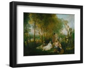 La Fete D'Amour, 1717-Jean Antoine Watteau-Framed Premium Giclee Print