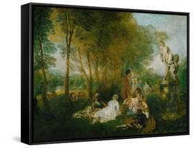 La Fete D'Amour, 1717-Jean Antoine Watteau-Framed Stretched Canvas