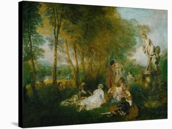 La Fete D'Amour, 1717-Jean Antoine Watteau-Stretched Canvas