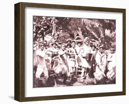 La Fete De Juillet Celebration, Tahiti, Late 1800s-Charles Gustave Spitz-Framed Photographic Print