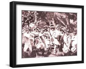 La Fete De Juillet Celebration, Tahiti, Late 1800s-Charles Gustave Spitz-Framed Photographic Print