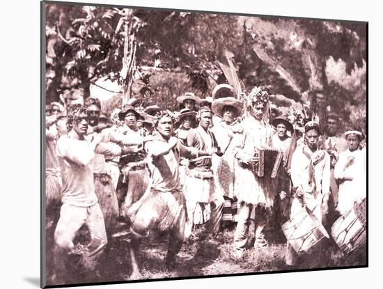 La Fete De Juillet Celebration, Tahiti, Late 1800s-Charles Gustave Spitz-Mounted Photographic Print