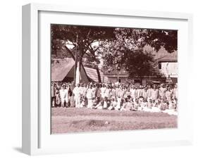 La Fete De Juillet Celebration, Tahiti, Late 1800s-Charles Gustave Spitz-Framed Photographic Print