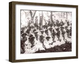 La Fete De Juillet Celebration, Tahiti, Late 1800s-Charles Gustave Spitz-Framed Photographic Print