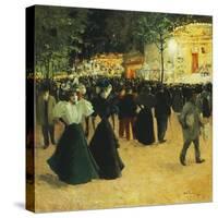 La Fête foraine, Place Pigalle. (Funfair, Place Pigalle)-Louis Abel-Truchet-Stretched Canvas